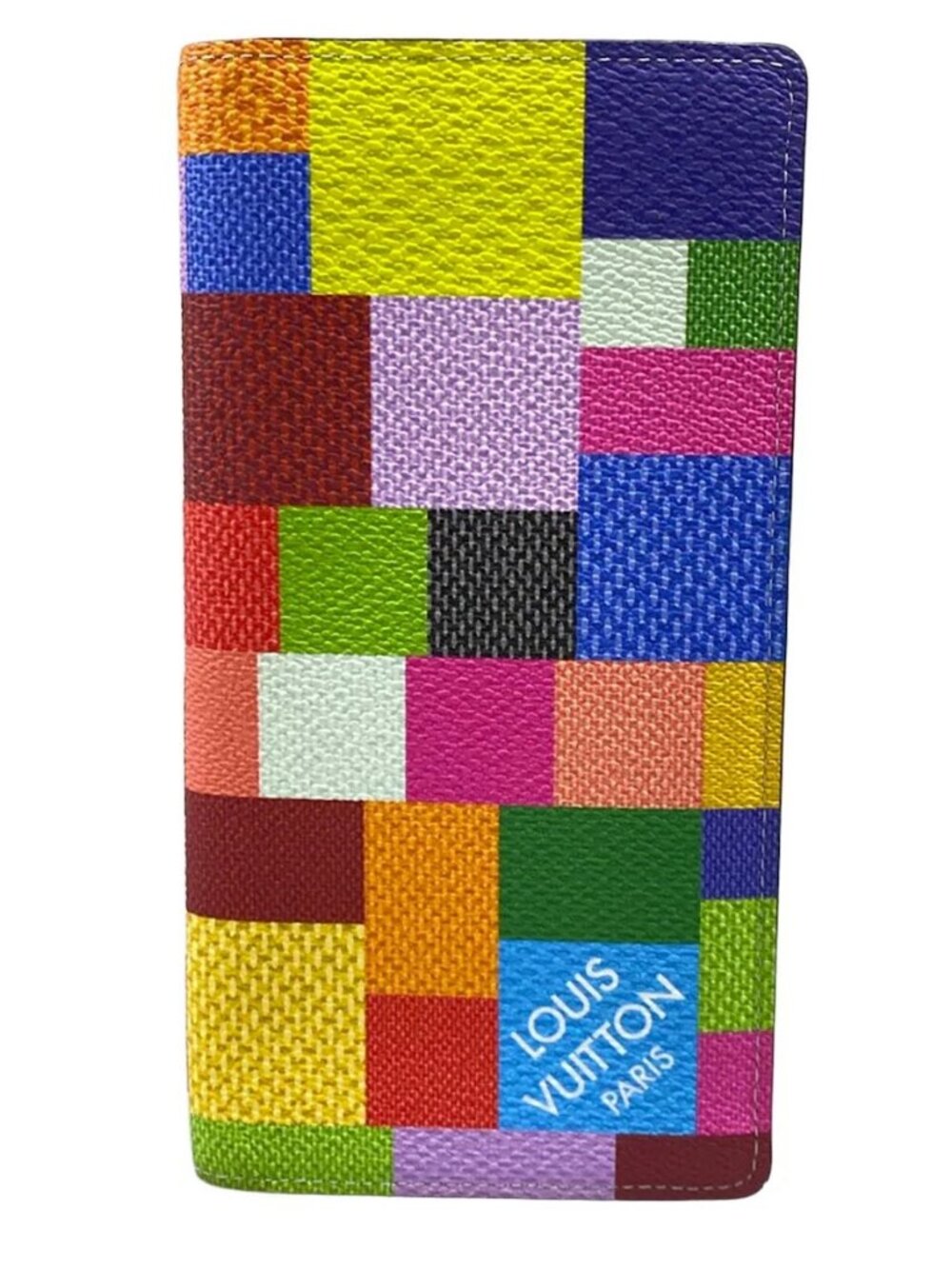 LOUIS VUITTON Portefeuille Brazza NM N60457 Multi Color Damier Graphite 3D